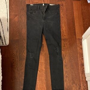 Rag & Bone Black Distressed Jeans